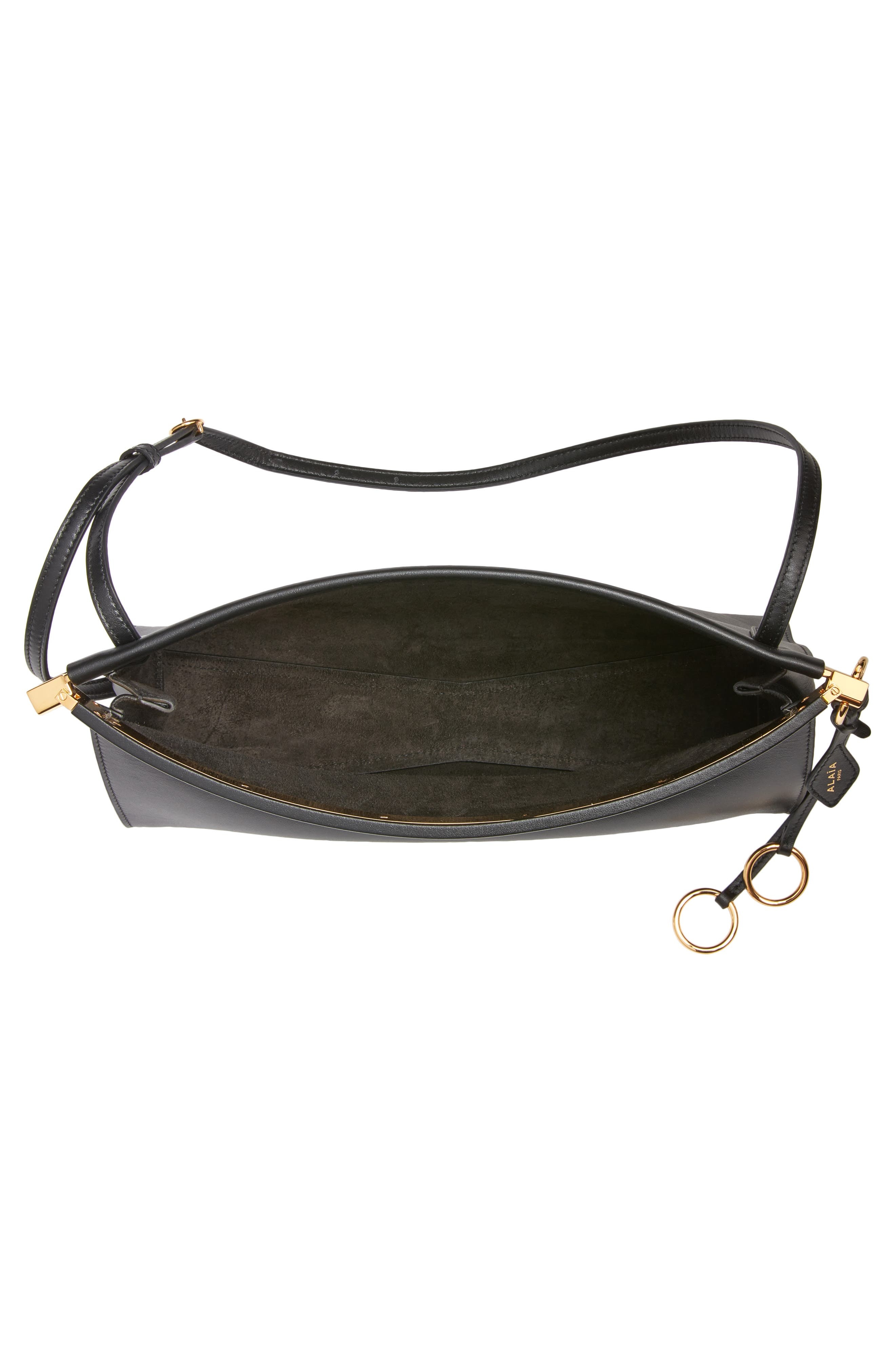 Alaïa Medium Le Click East/West Leather Shoulder Bag in Noir at Nordstrom - 4