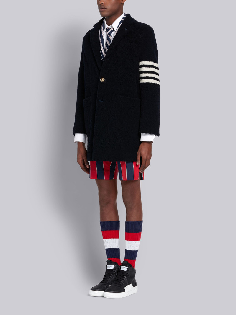 Black and White Pebbled Calfskin Basketball High-top Trainer 6