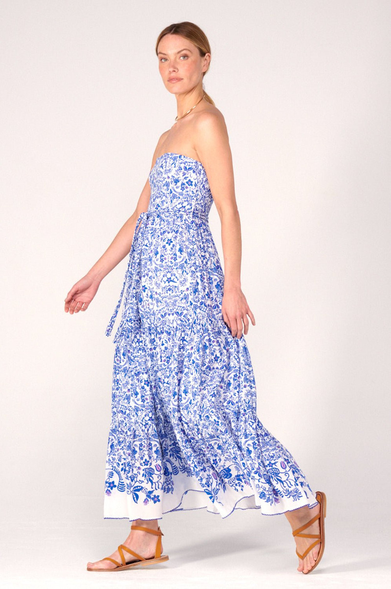 Long Dress Thelma - Blue Tiare 3