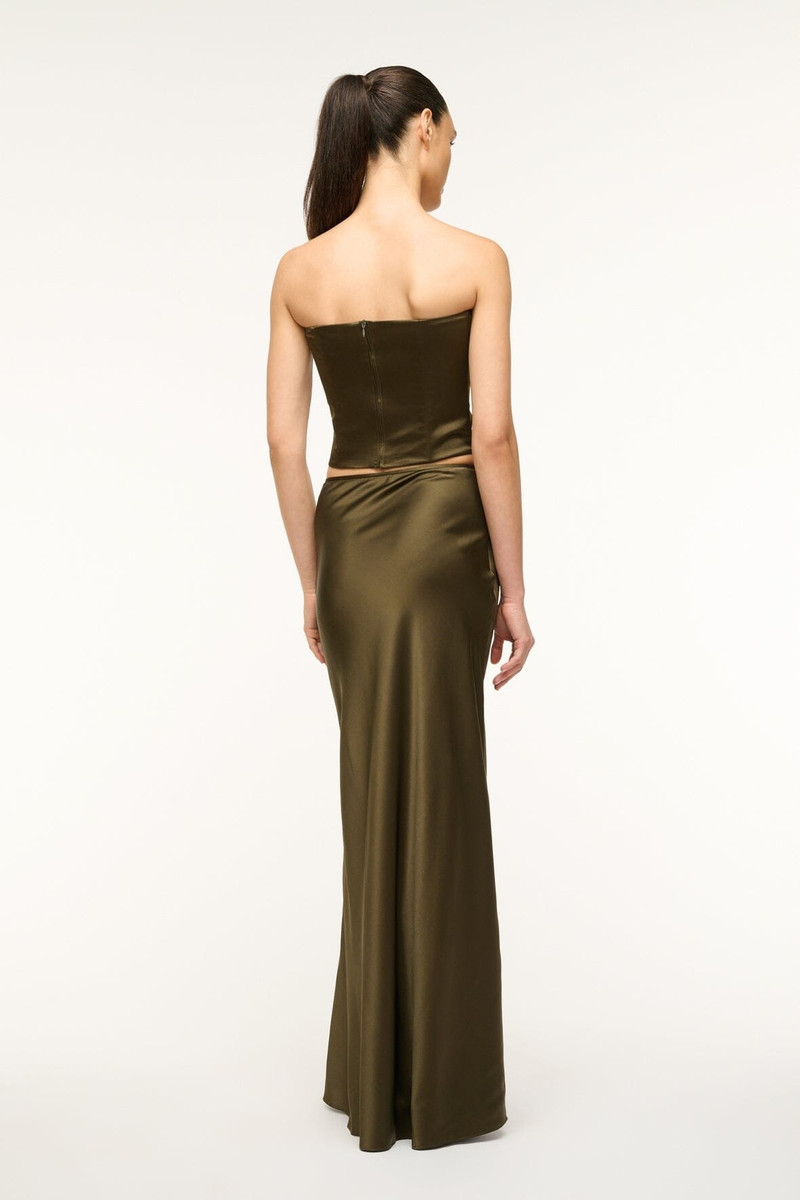 STAUD ODIN SILK SKIRT WOODLAND 4