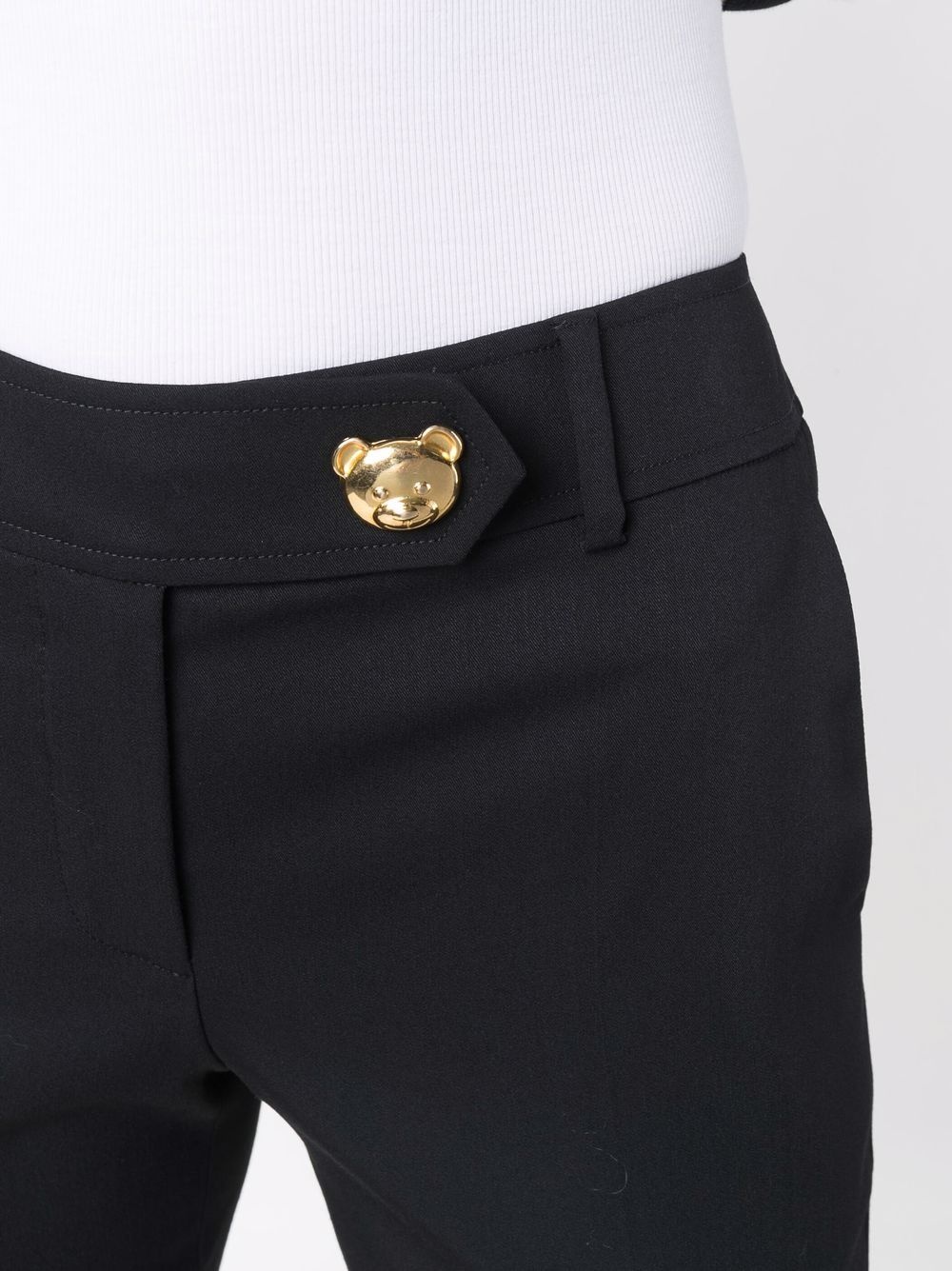 logo-plaque tailored trousers - 5