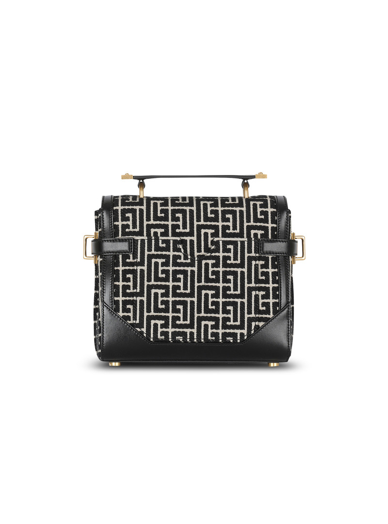 Bicolor jacquard B-Buzz 23 bag with black leather panel 4