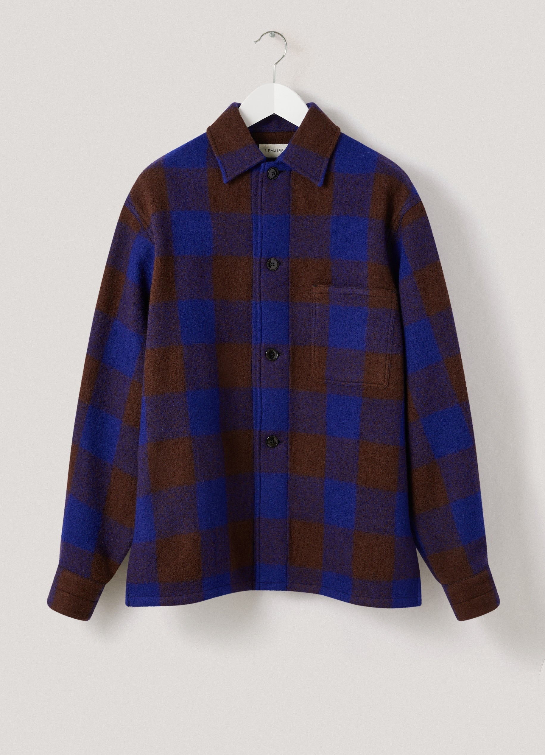 Lemaire PYJAMA SHIRT CHECKED WOOL | REVERSIBLE