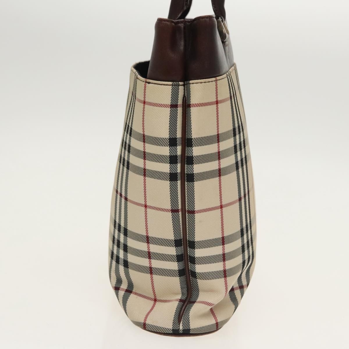 Burberry Nova Check Tote Bag Canvas Beige Brown - 4