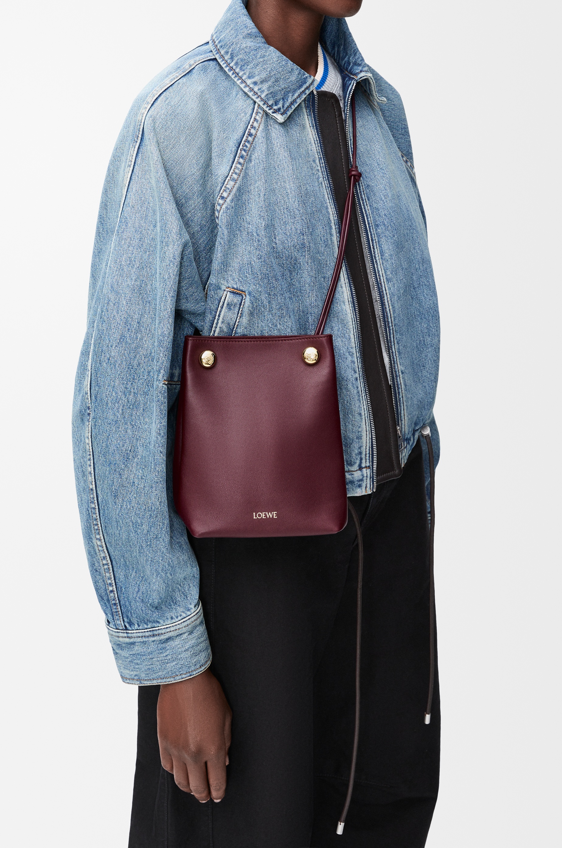 Pebble pouch in smooth calfskin - 2