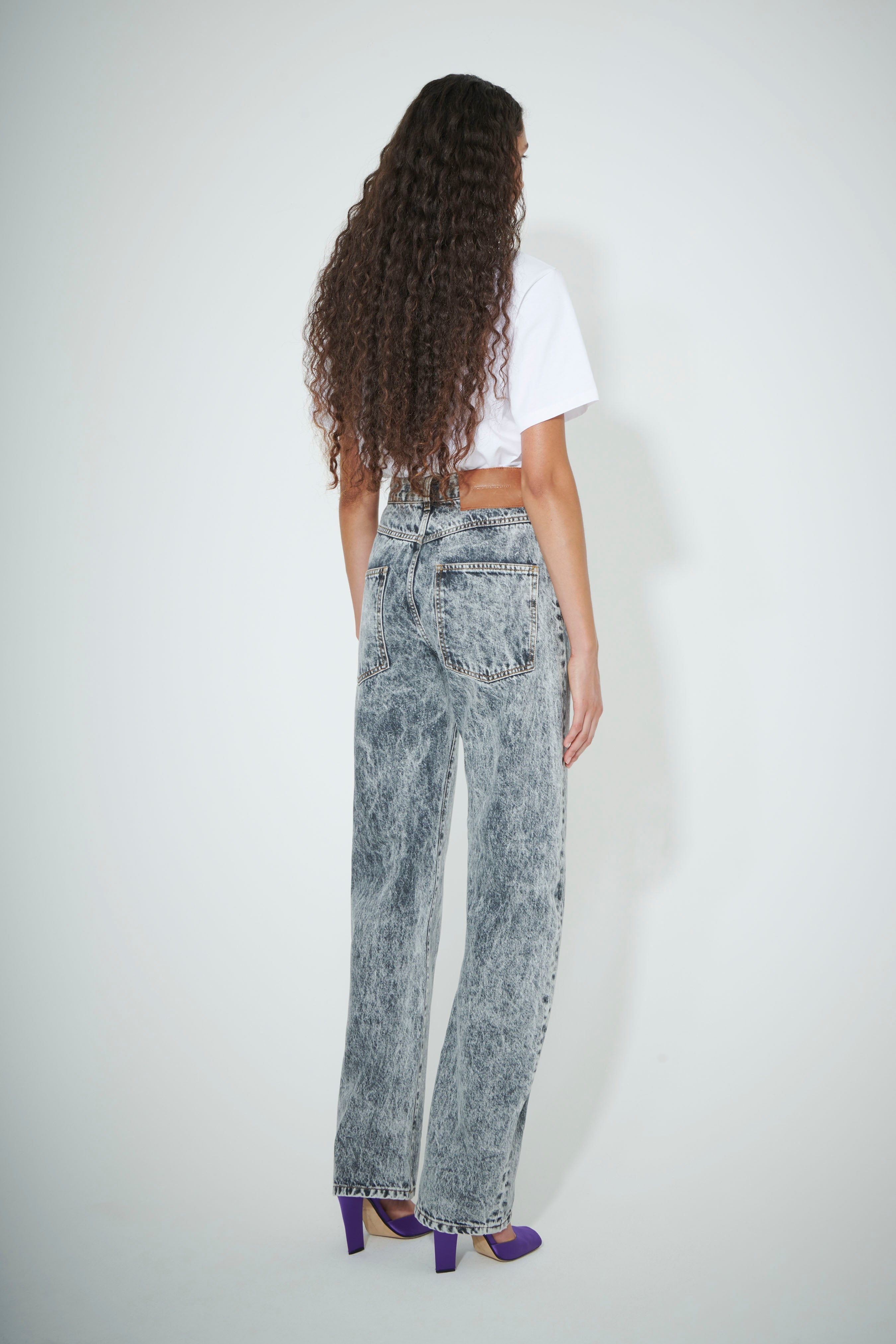 Drew Jean in White-Black - 6
