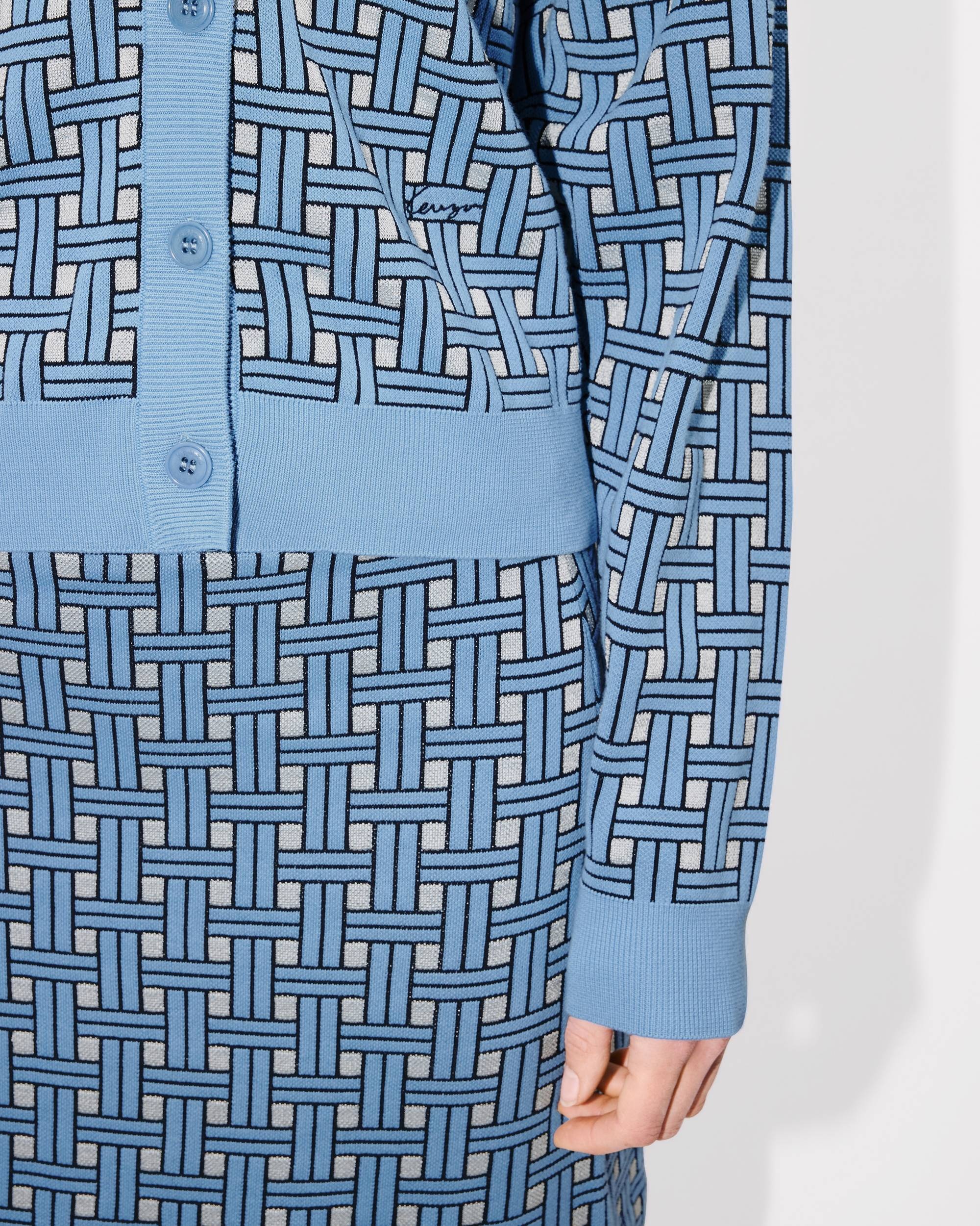'KENZO Weave' embroidered cardigan - 7