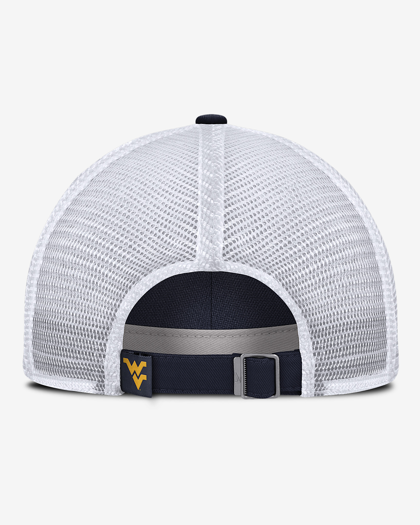 West Virginia On-Field Club Gameday Men's Nike College Trucker Adjustable Hat - 2