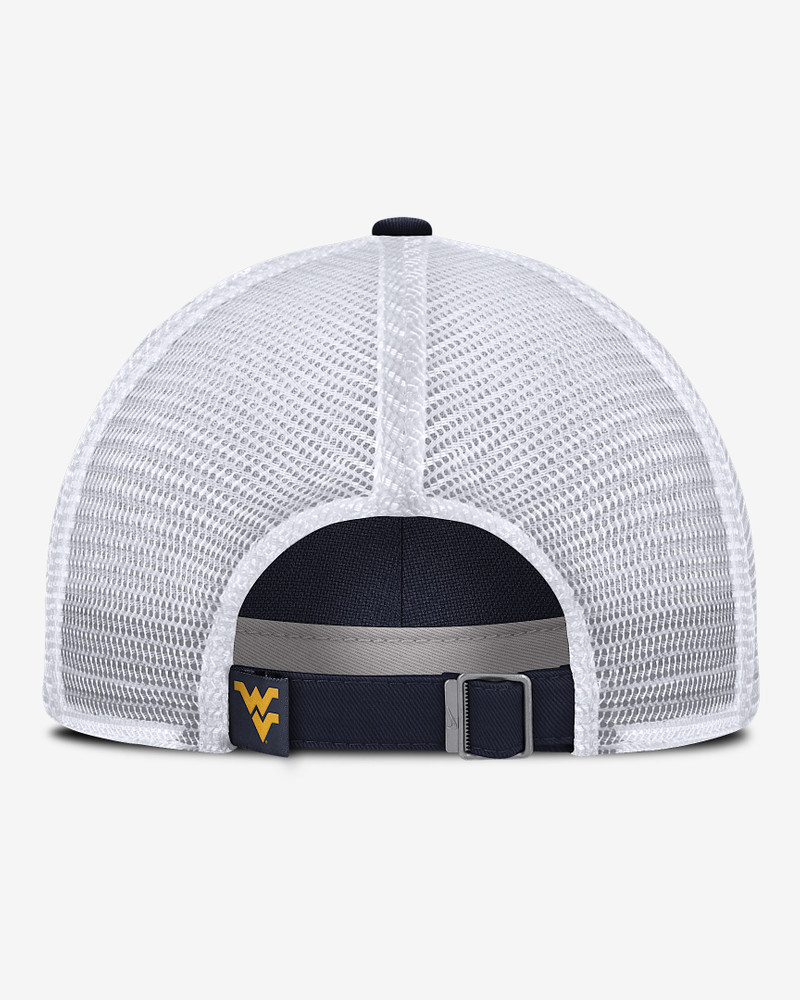 Nike West Virginia On-Field Club Gameday Men's Nike College Trucker Adjustable Hat outlook