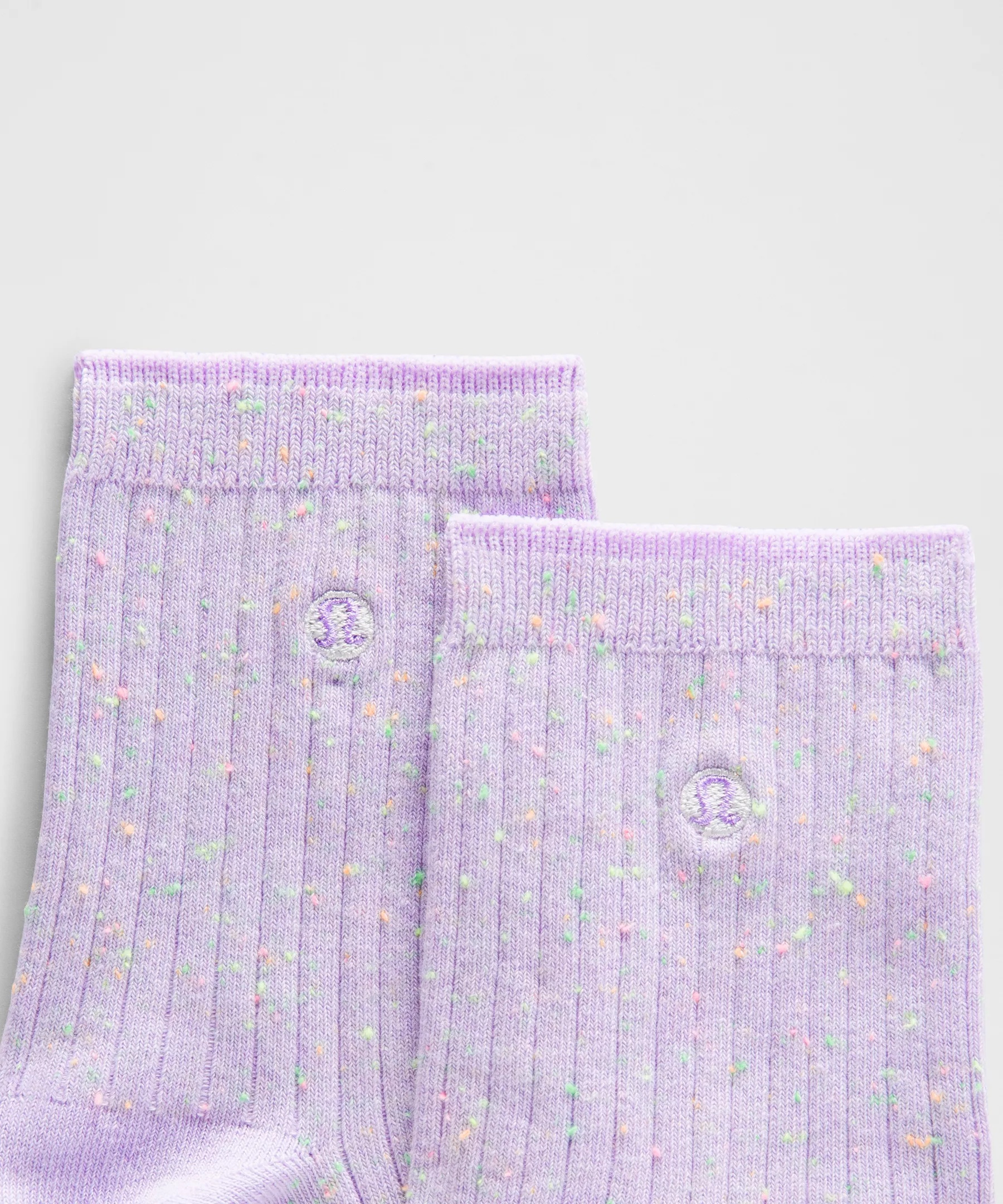 Unisex Neon Speckled Quarter Socks - 2