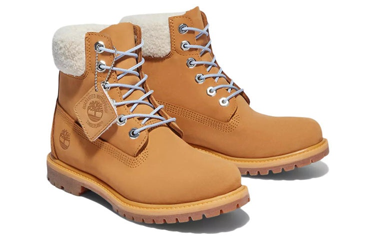 (WMNS) Timberland Premium 6 Inch Waterproof Boot 'Wheat Nubuck and Blue' A2JRC231 - 4