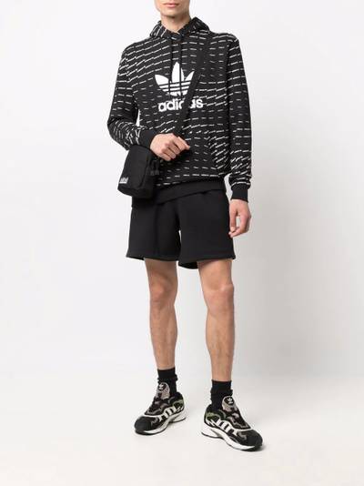 adidas logo patch track shorts outlook