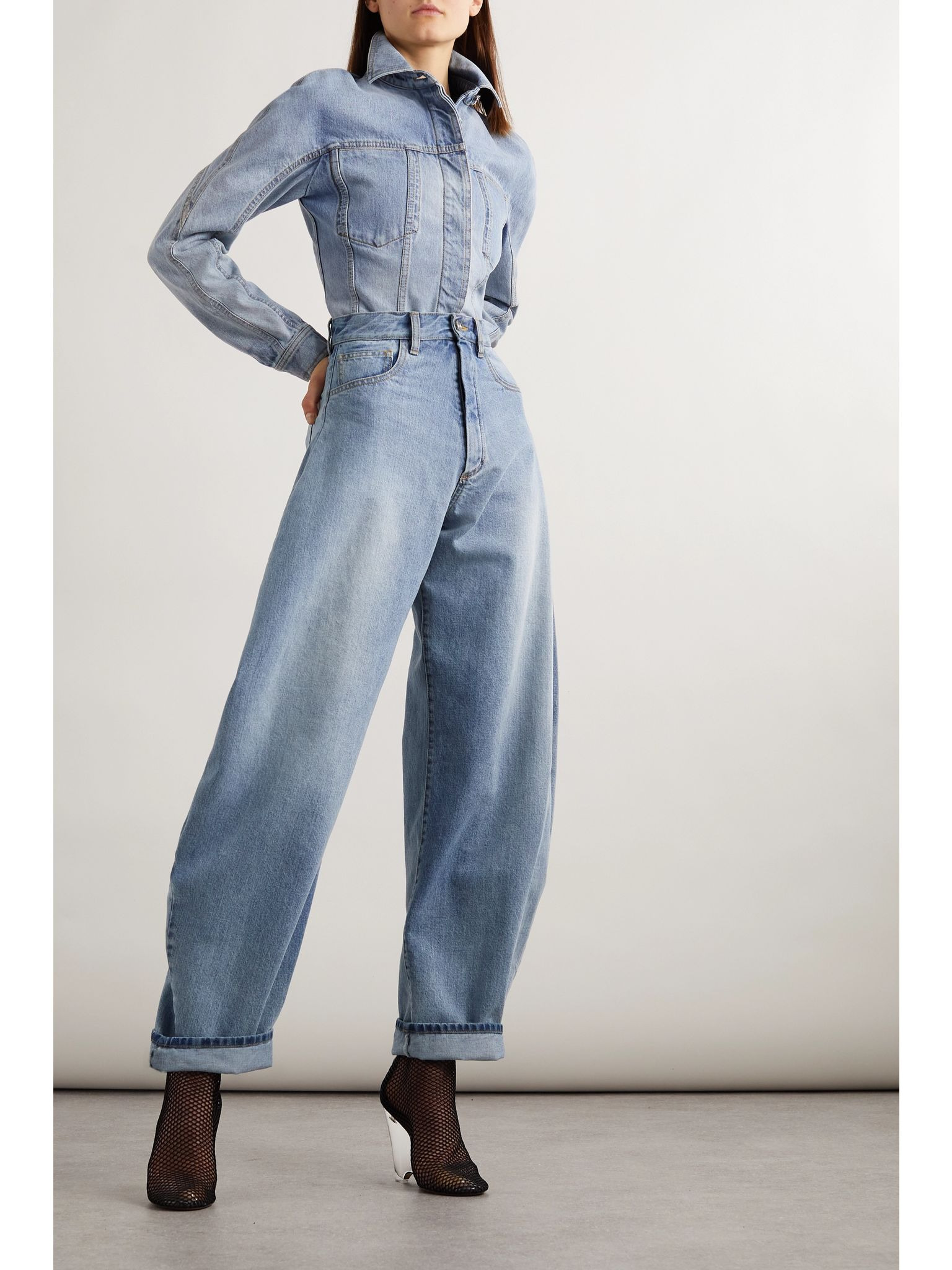 High-rise tapered jeans Blue - 2