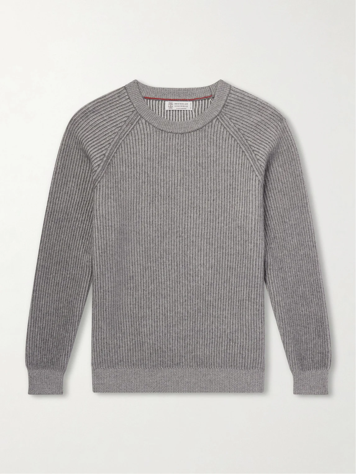 Striped Ribbed Cashmere Sweater - 1
