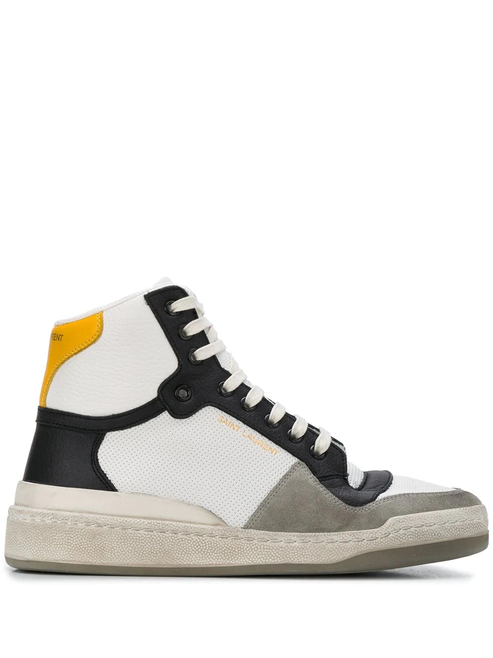 panelled high-top sneakers - 1