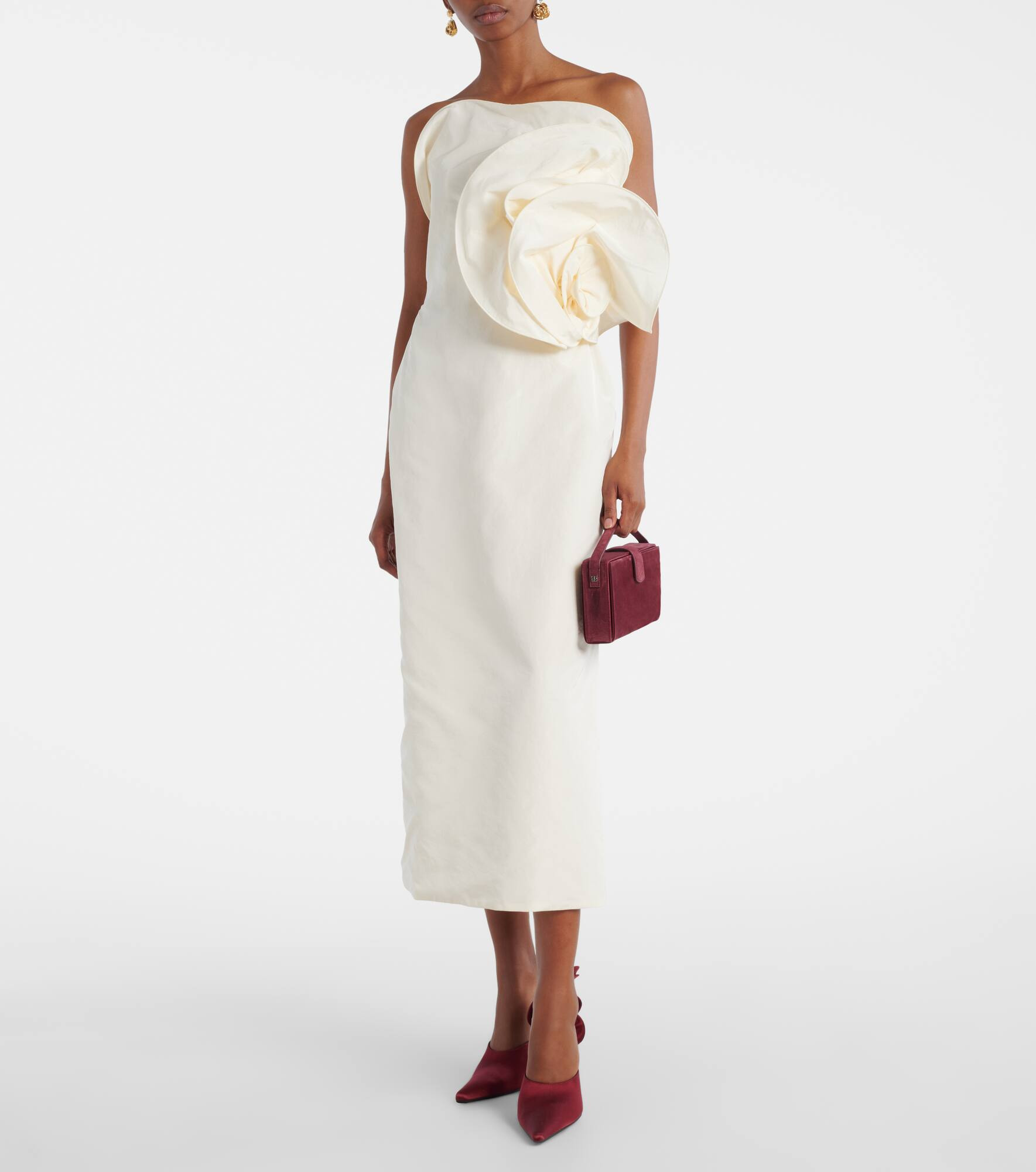 Floral-appliqué corset dress - 2