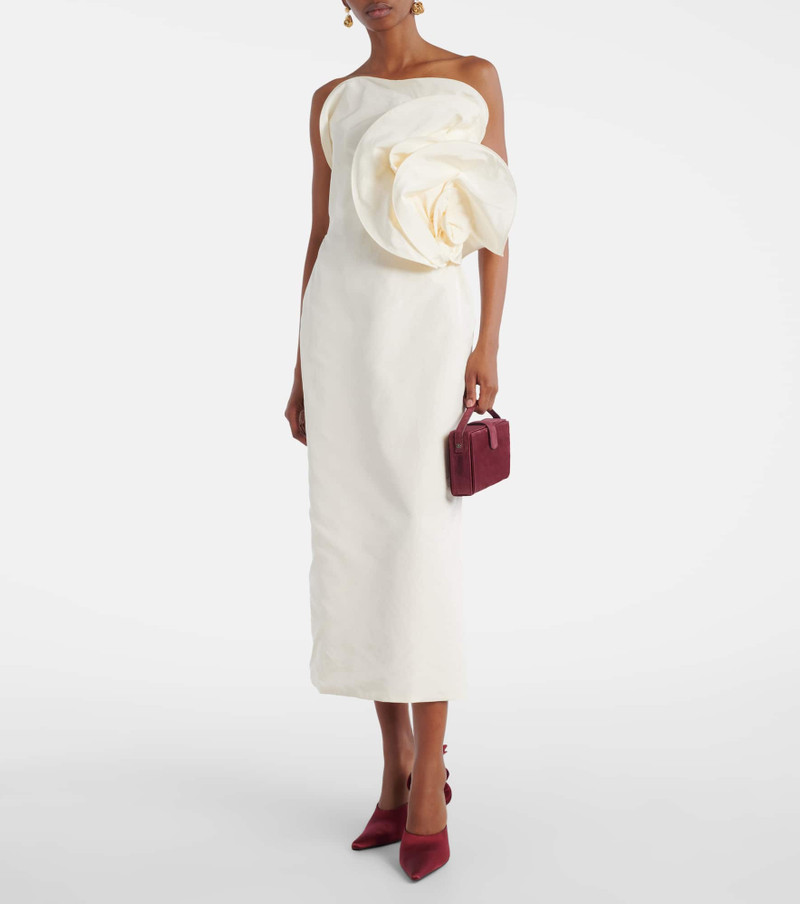 MAGDA BUTRYM Floral-appliqué corset dress outlook