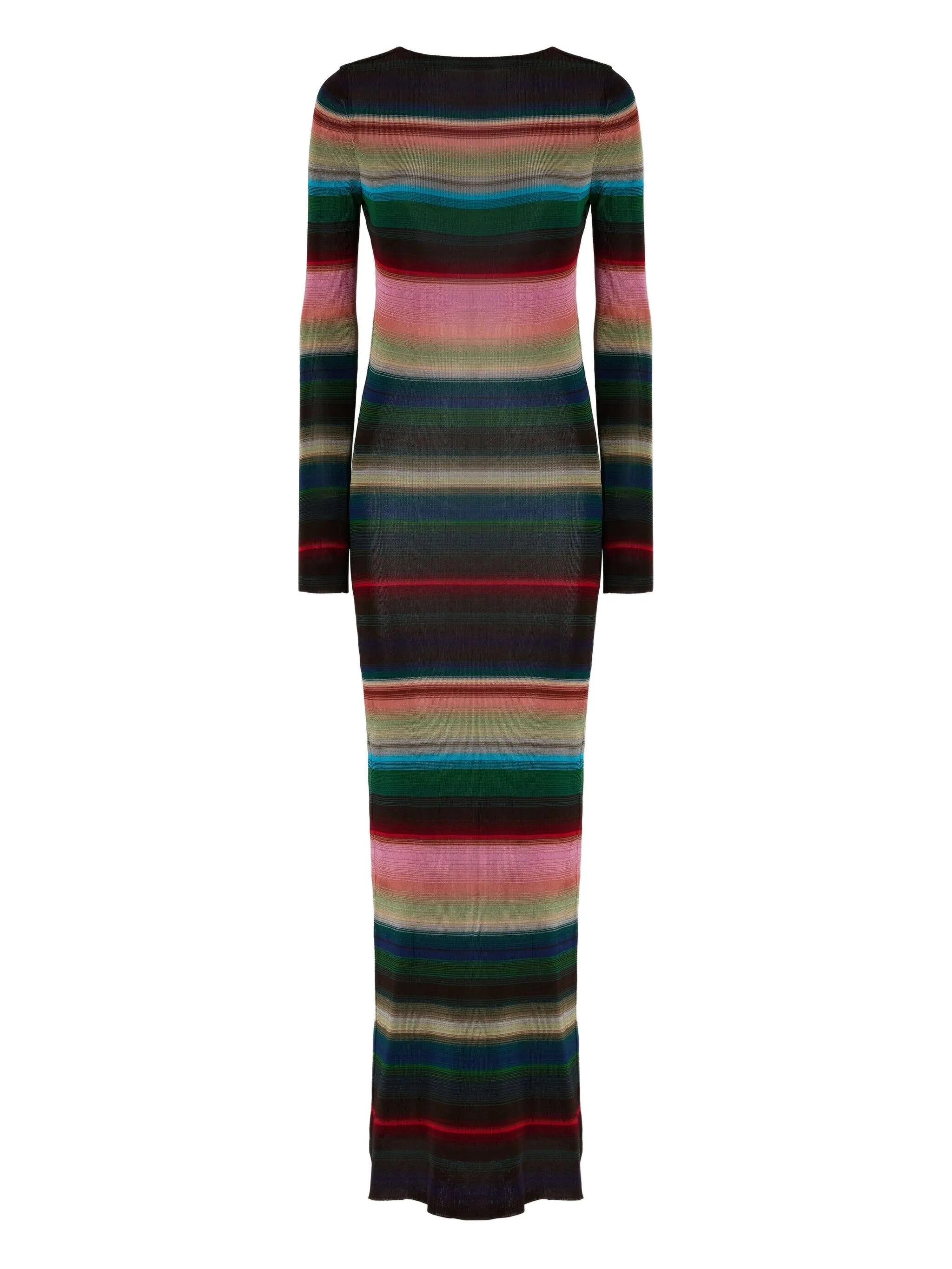 striped open-back maxi dress - 3