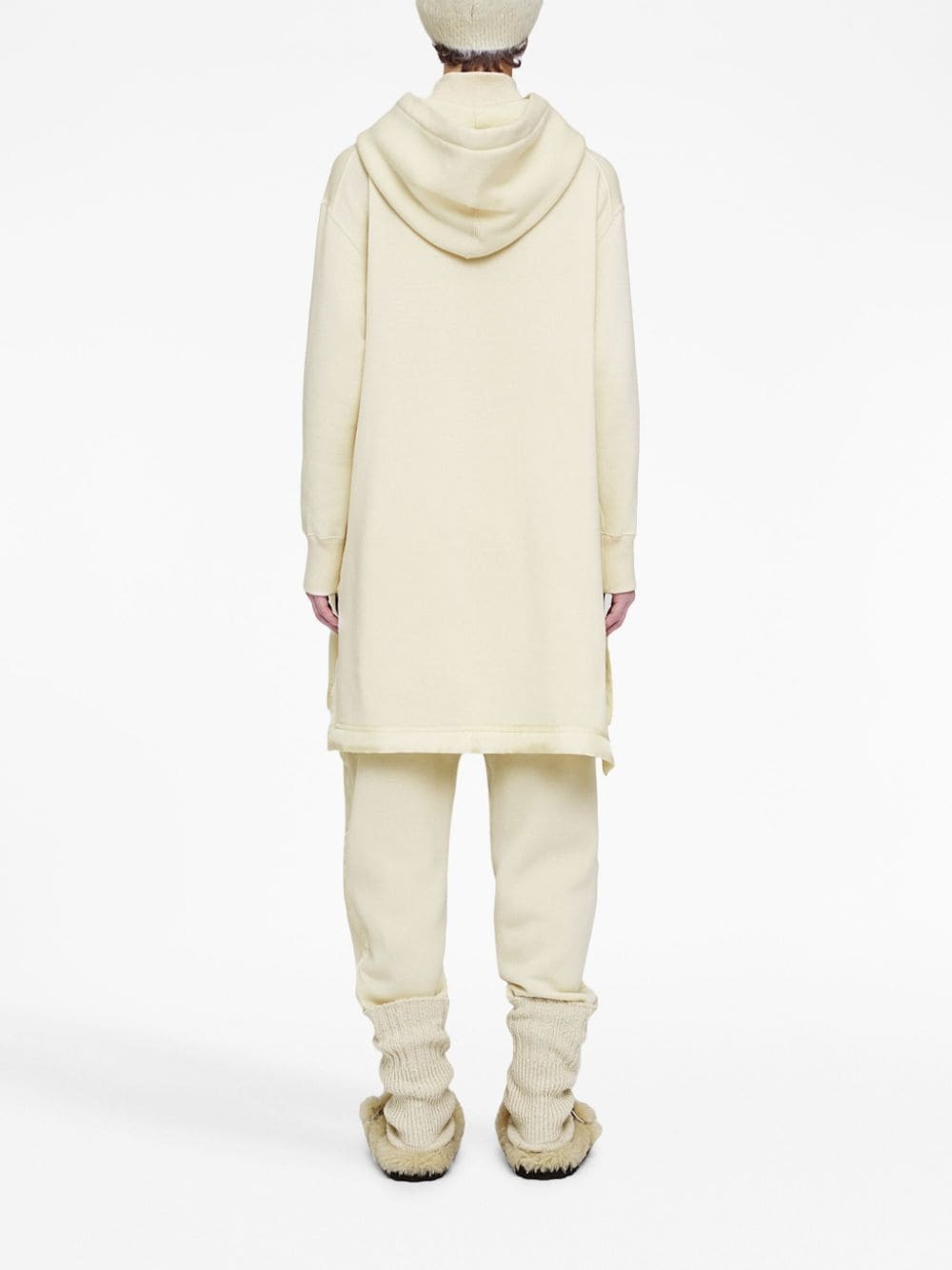 side-slits knitted hoodie - 4