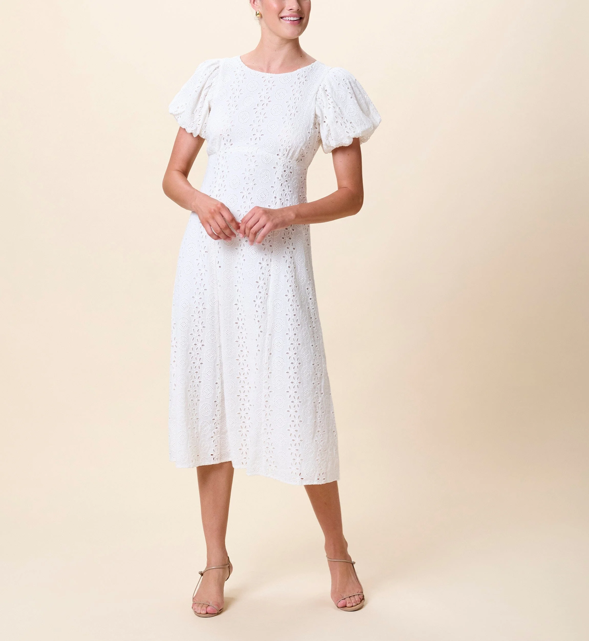 LESLIE MIDI DRESS | IVORY - 1