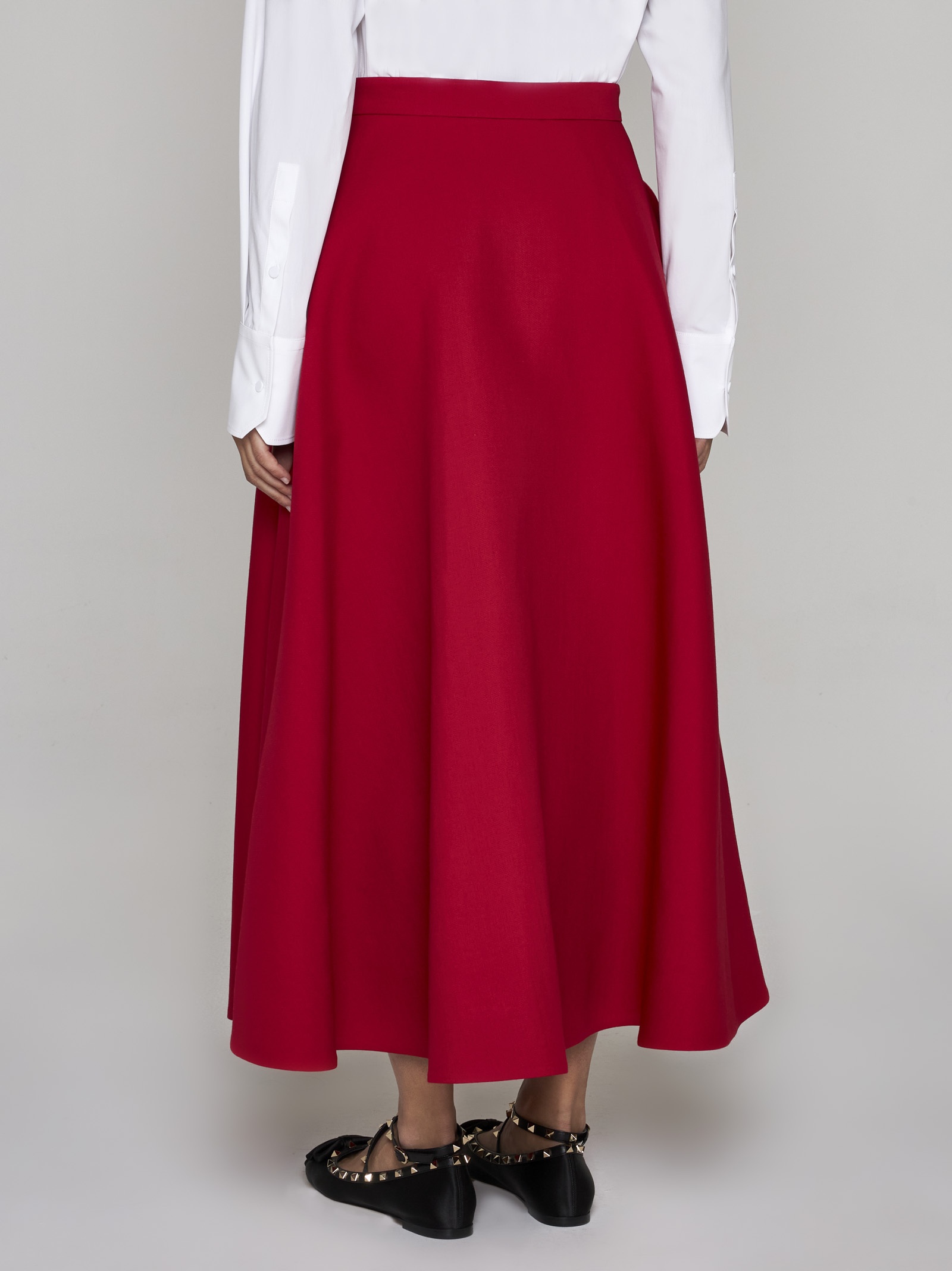 スカート VALENTINO WOOL AND SILK MIDI SKIRT Valentino Valentino wool and silk midi skirt