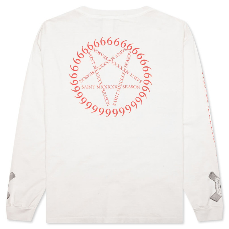 SAINT M×××××× EYEBALL L/S TEE - WHITE outlook