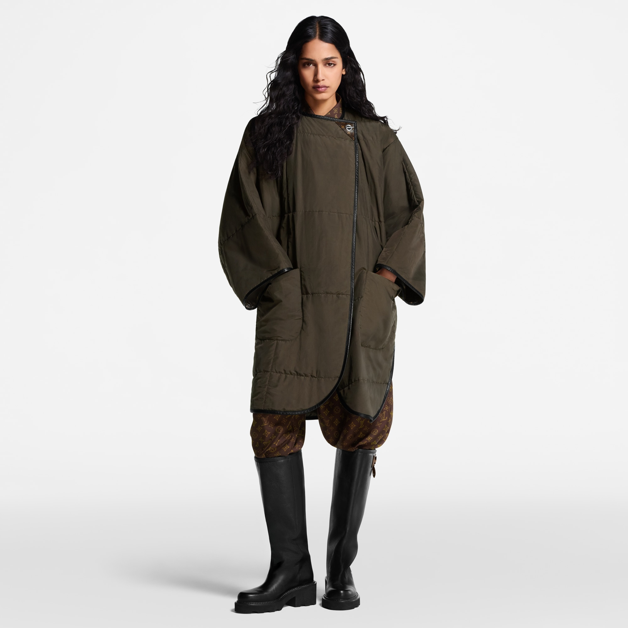 Quilted Toggle Detail Coat - 6