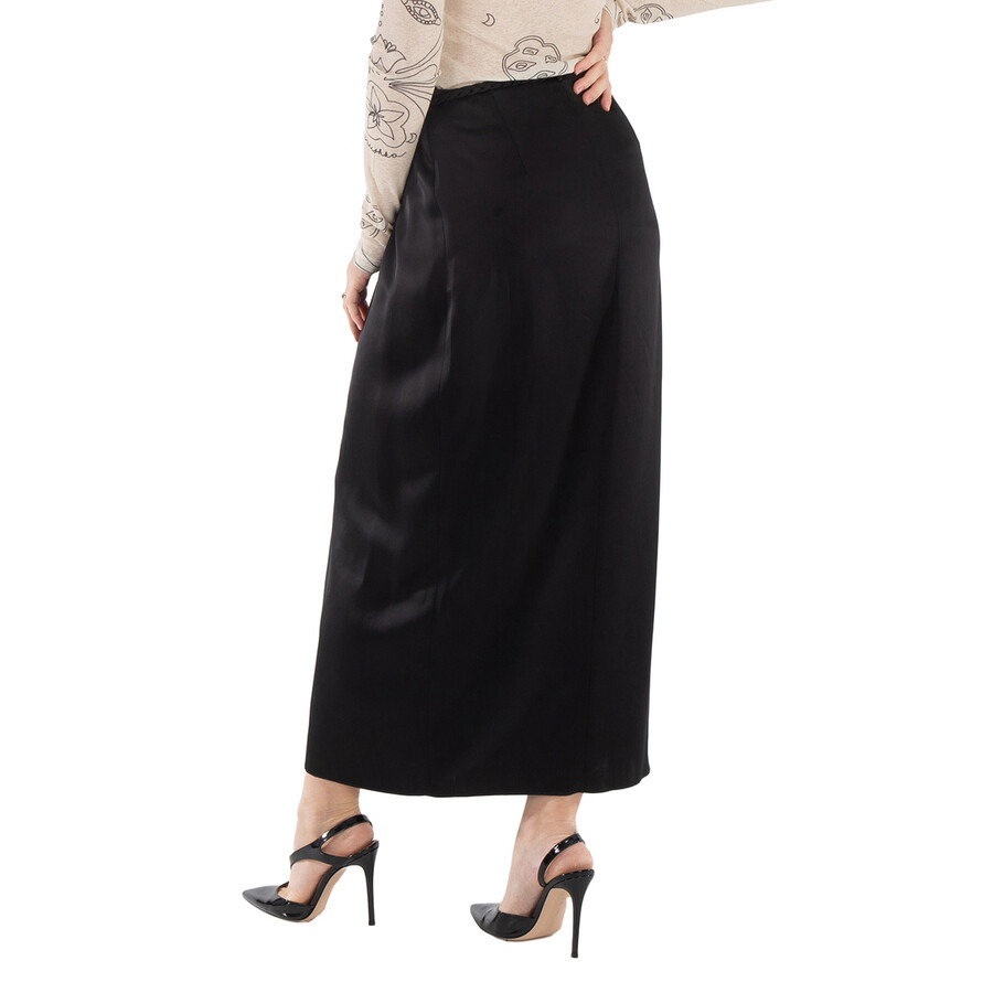 Nanushka Black Racha Satin Wrap Skirt - 3