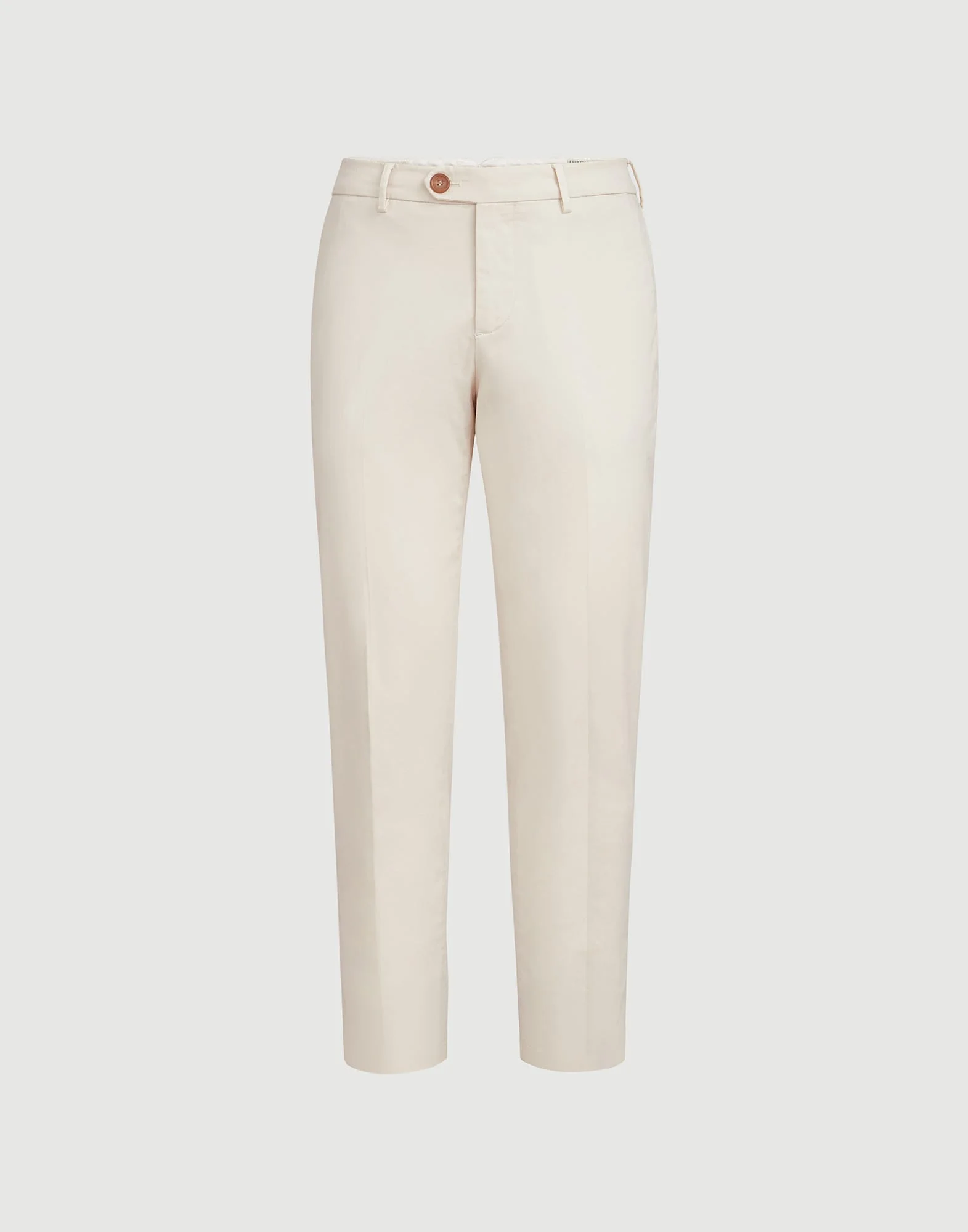 Garment-dyed Italian fit trousers in American Pima comfort cotton gabardine - 1