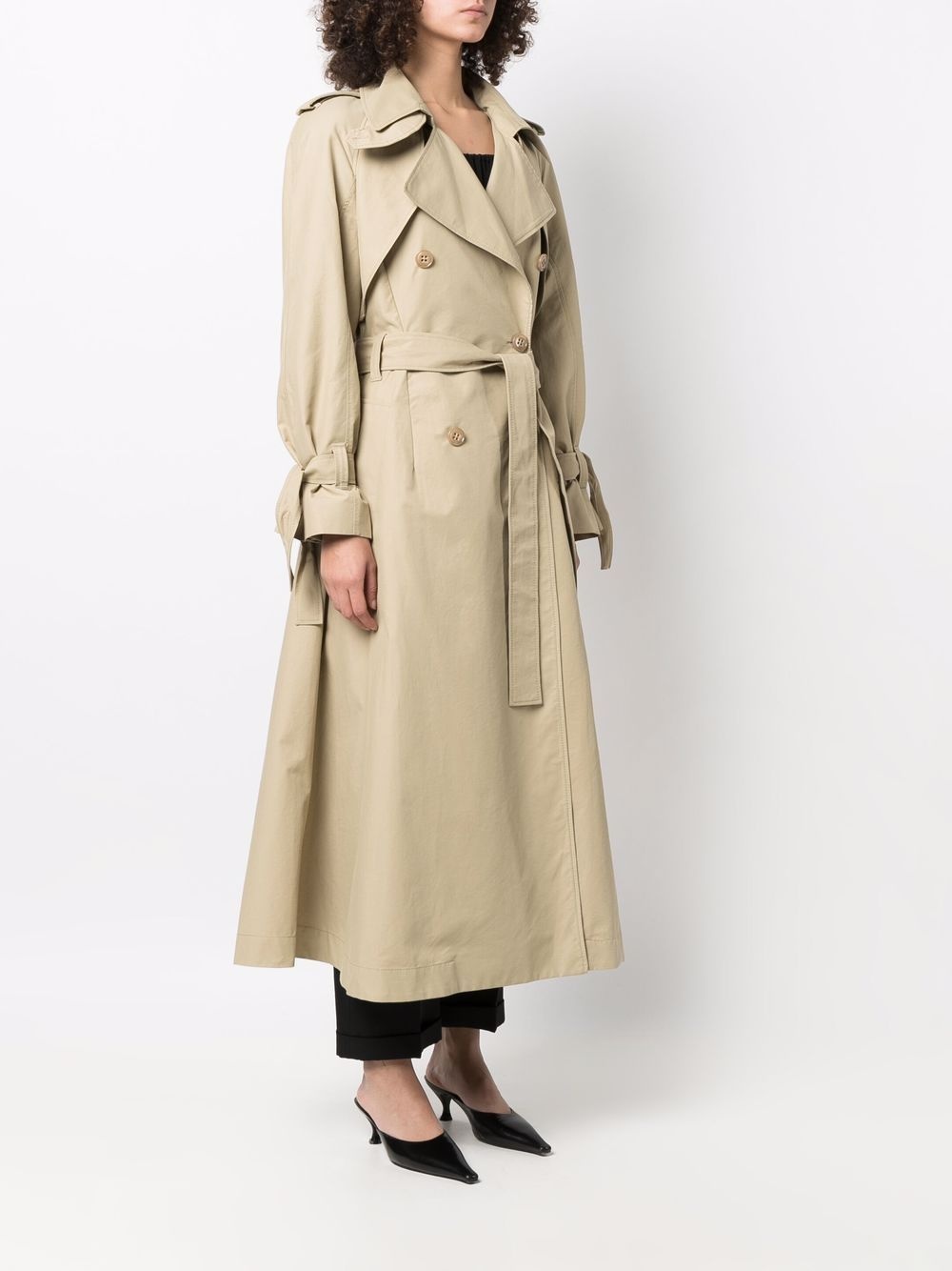 double-breasted trench coat - 3