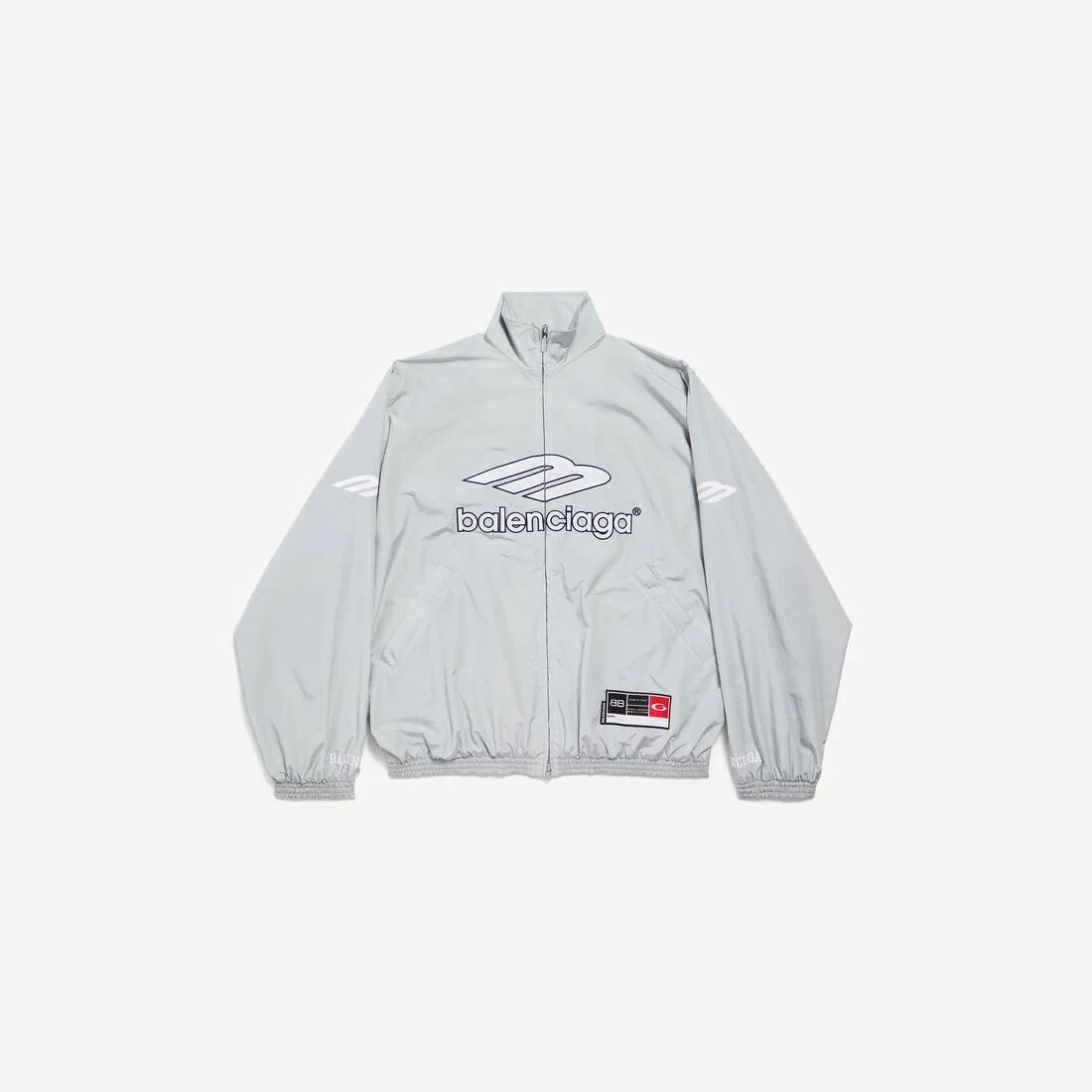 Men's 3b Football Tracksuit Jacket in New Grey - 1