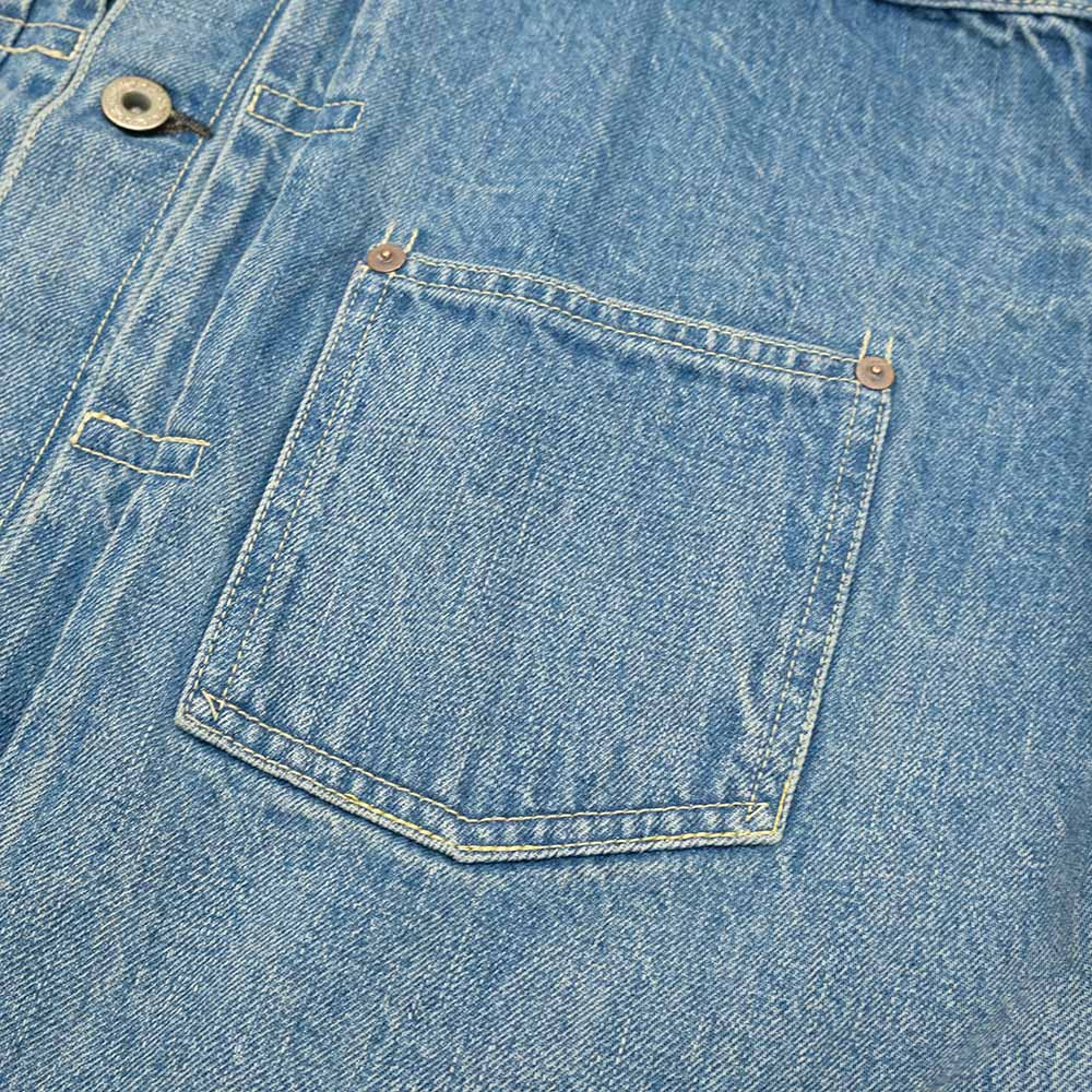 12oz DENIM WW2 MODEL JACKET - USED BLUE - RN29373246 - 5