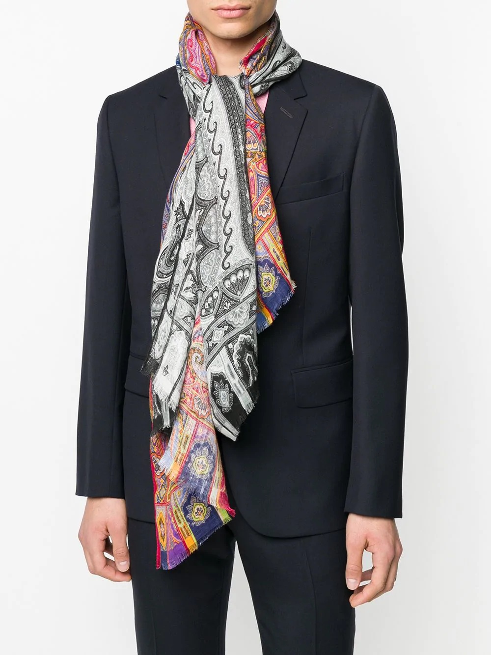 paisley print scarf - 2