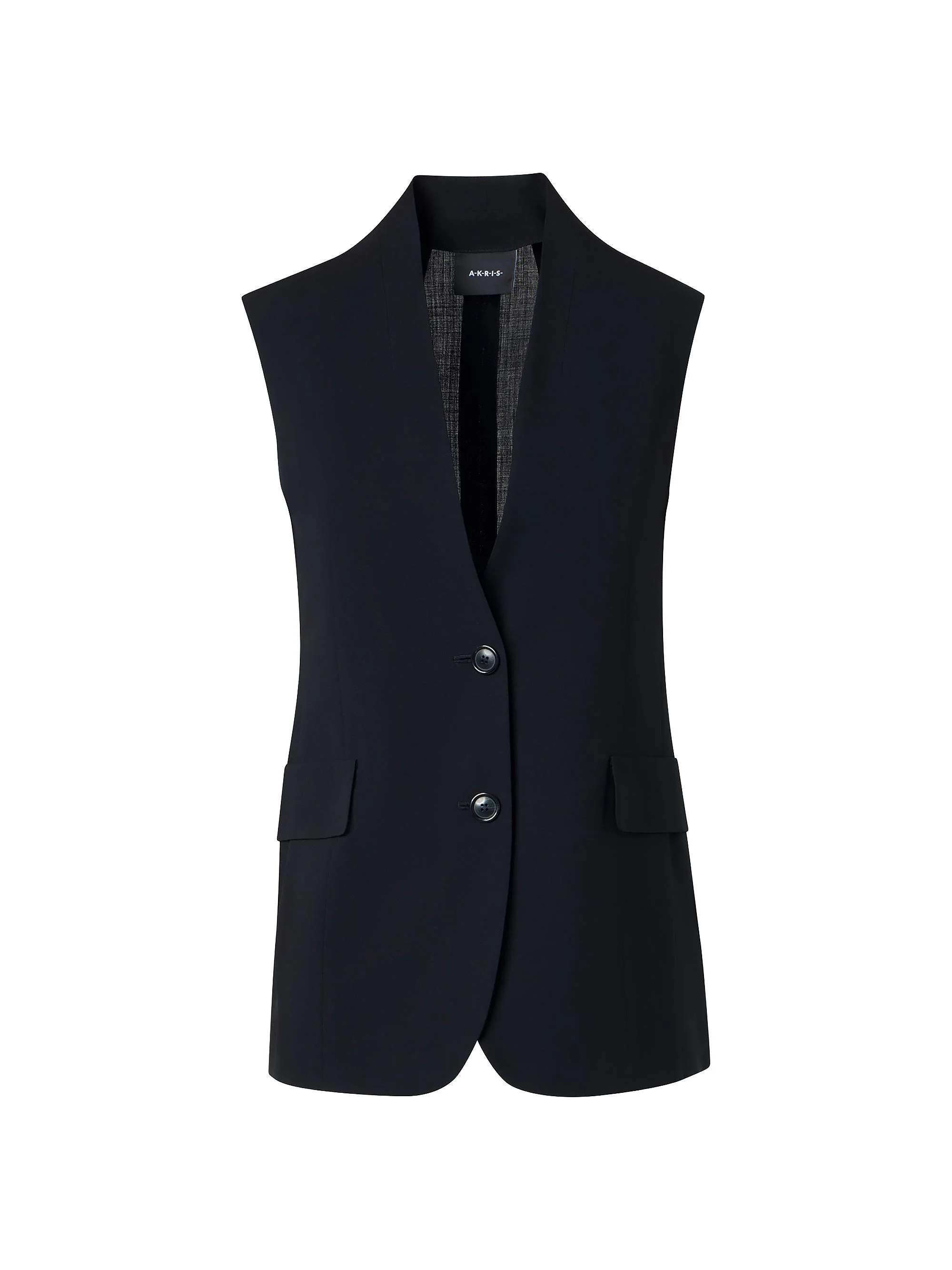 Women's Martina Wool-Blend Vest - Black - 1