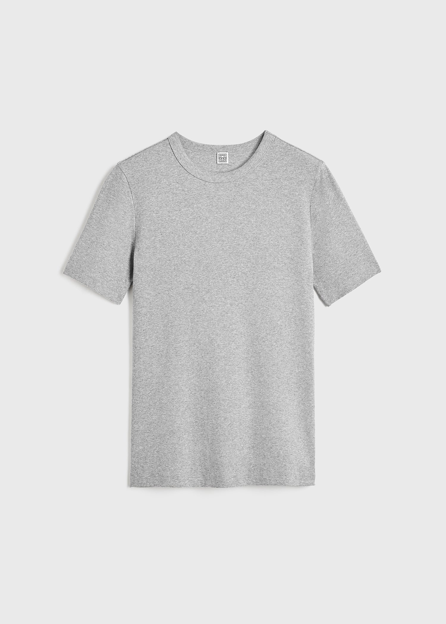 Classic rib tee grey melange - 1
