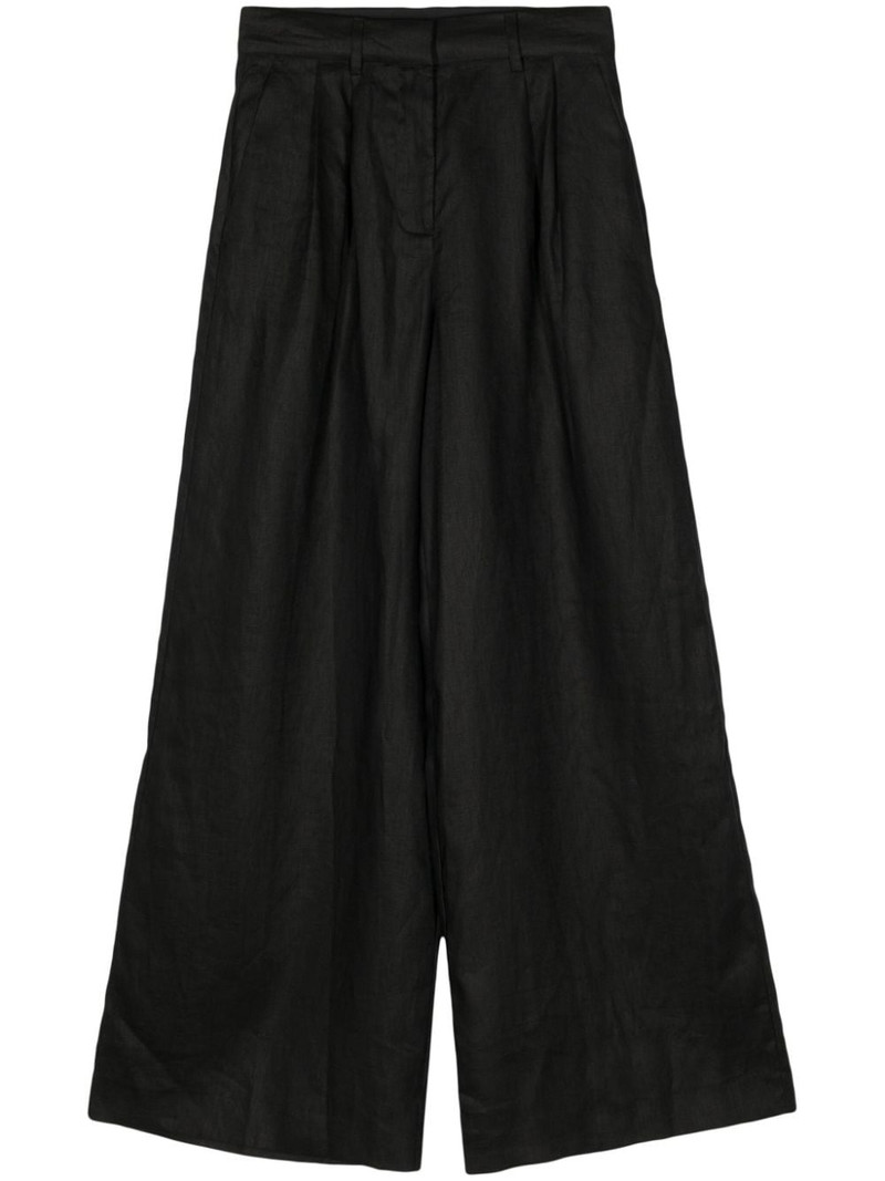 Sasha wide-leg linen trousers 1