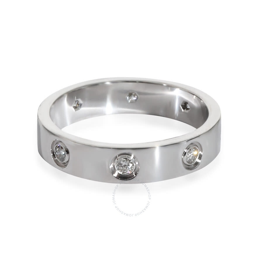 Pre-Owned Cartier Love Diamond Wedding Band in 18KT White Gold 0.19 CTW - 3