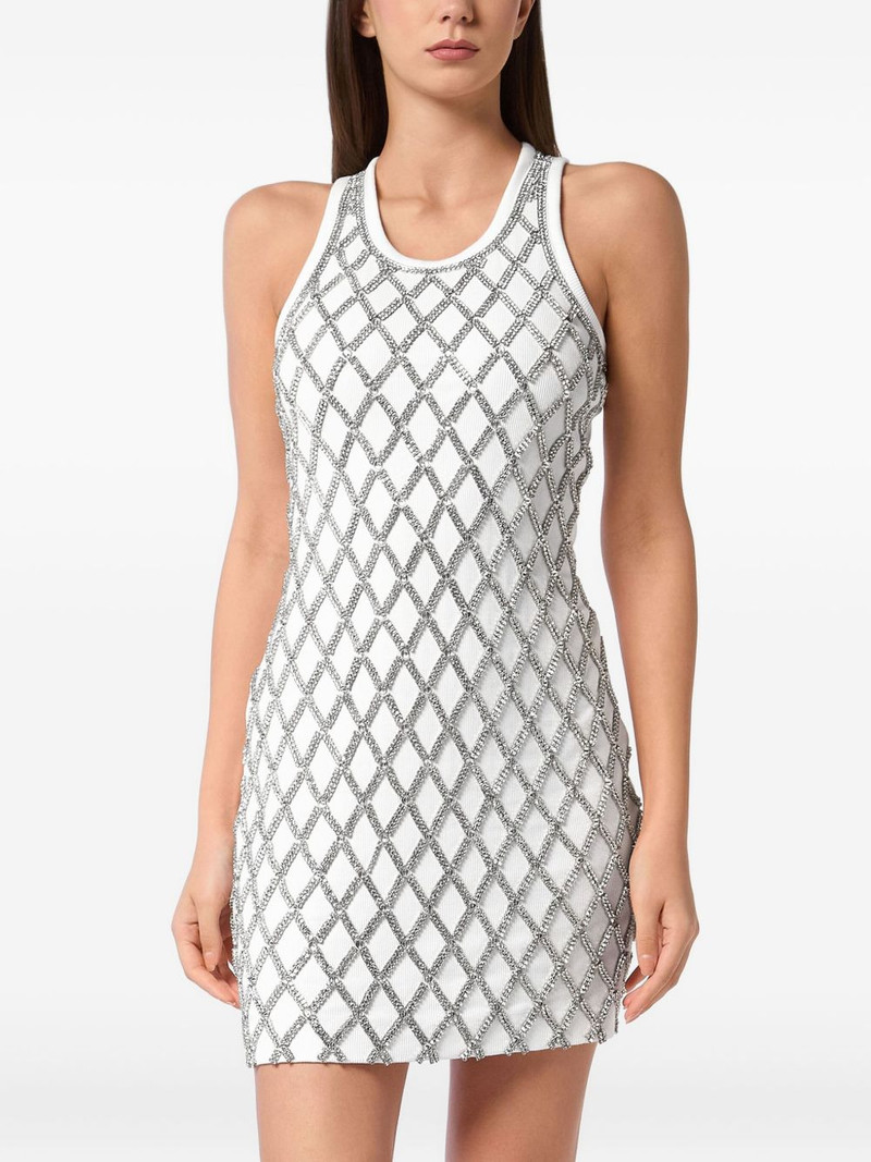 PHILIPP PLEIN Crystal Net mini dress outlook