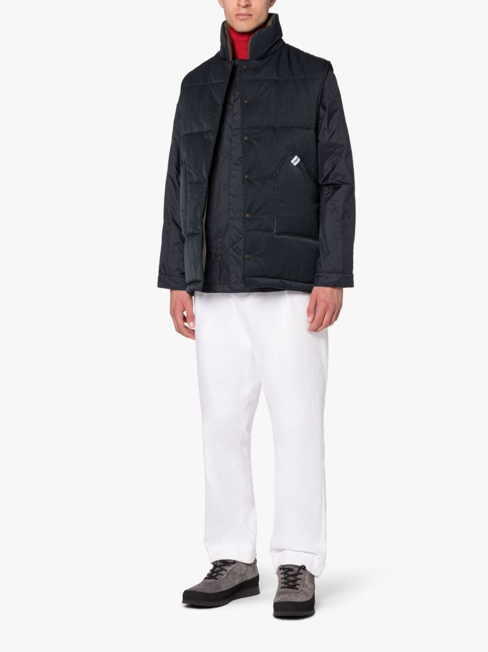 OSAKA NAVY NYLON GILET - 4