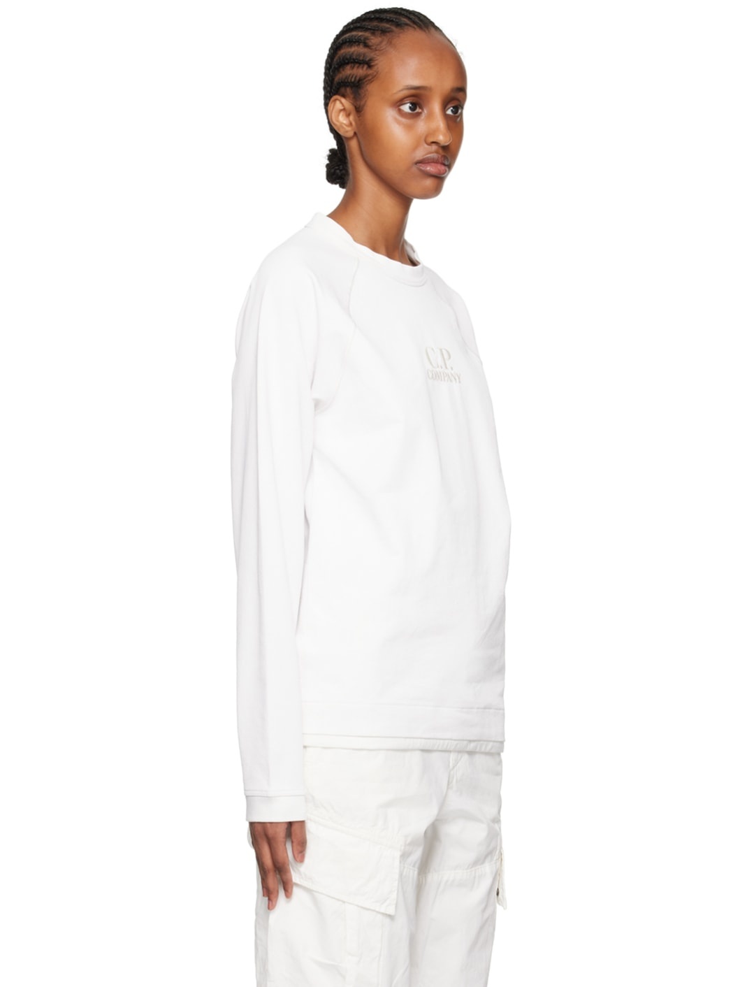 White Embroidered Sweatshirt - 2