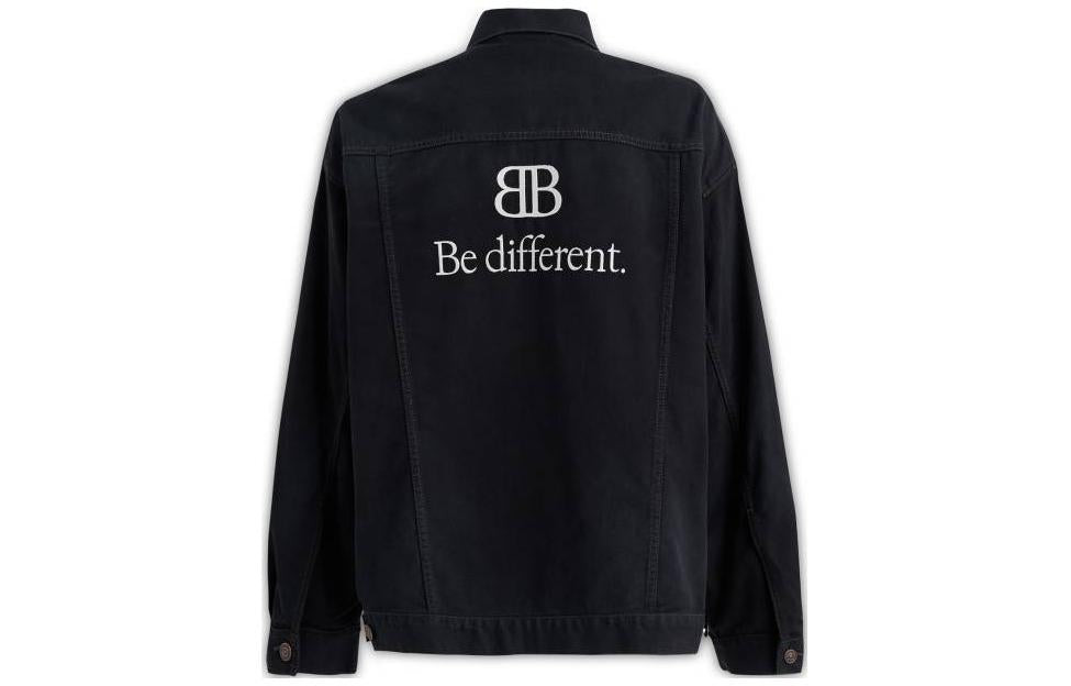 Balenciaga BB Be Different Oversized Denim Jacket 'Black' 732230TNW541129 - 2