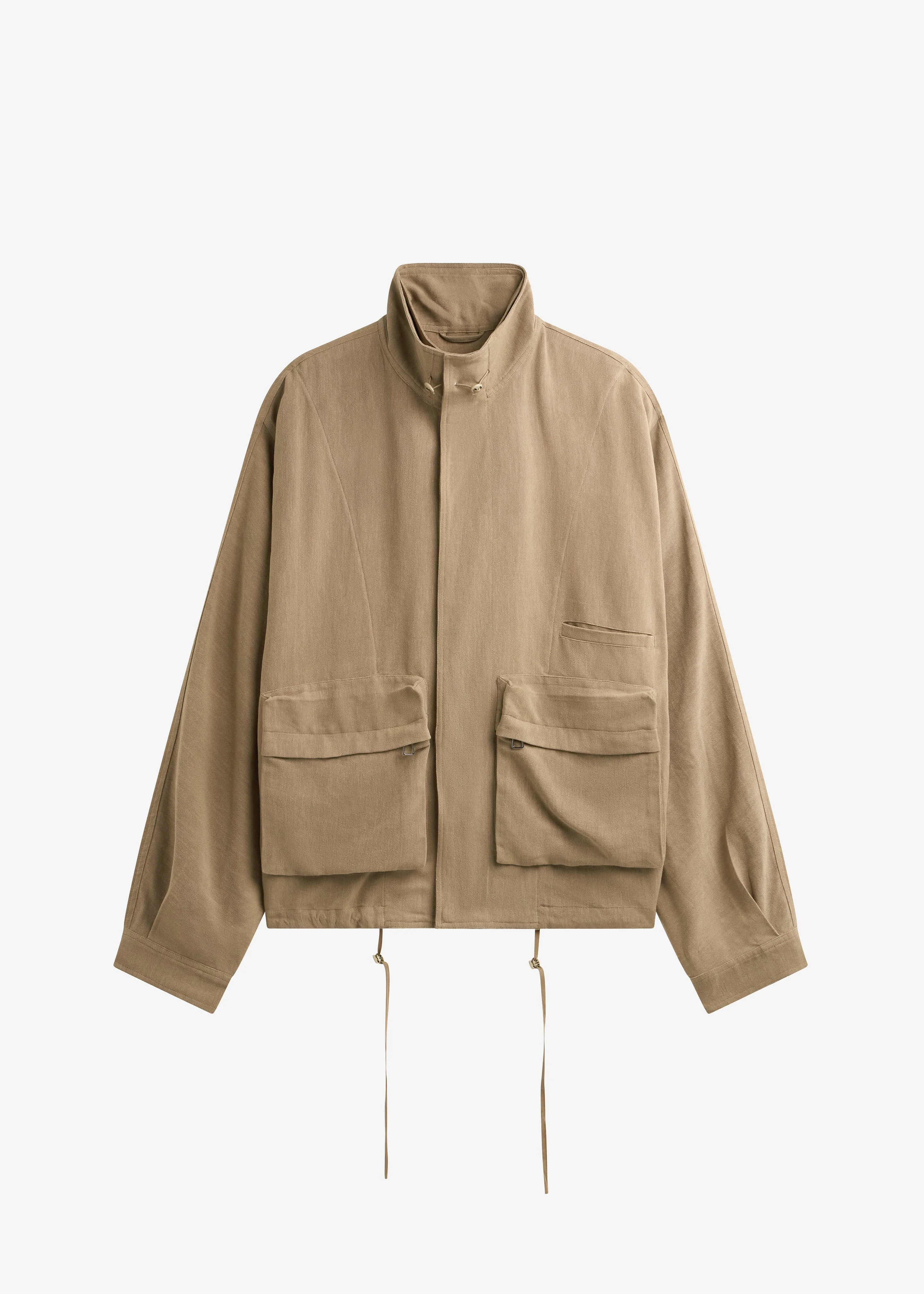 Breya Linen Fluid Jacket - Camel - 1