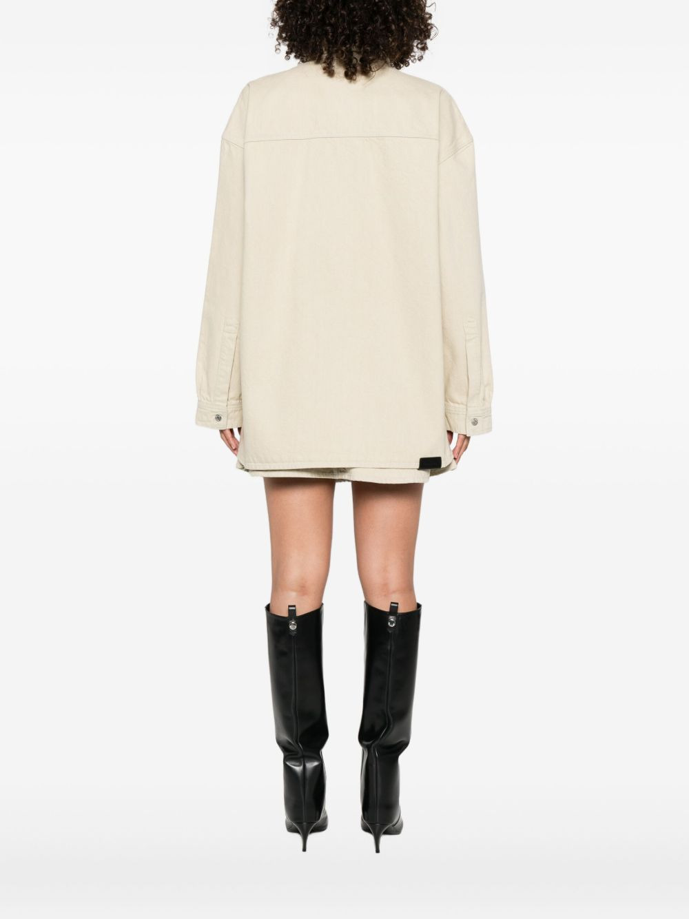 flap-pocket shirt jacket - 4