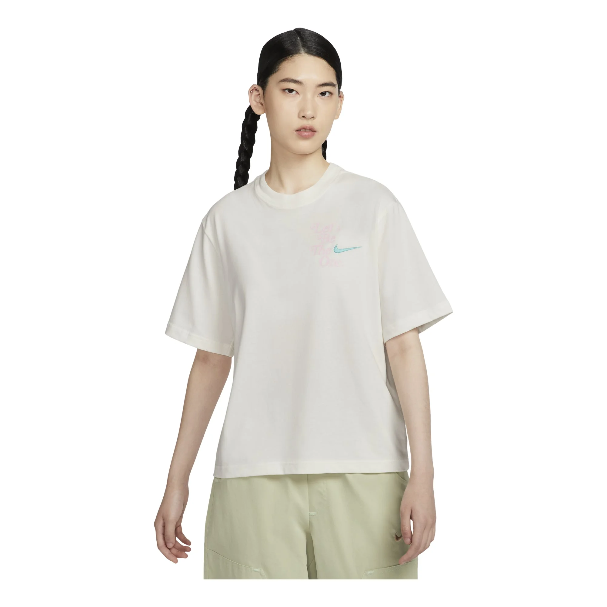 (WMNS) Nike Sportswear Boxy T-Shirt Asia Sizing 'Sail' HM4581-133 - 1