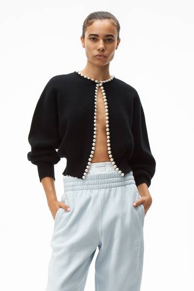 Alexander Wang PEARL PLACKET CARDIGAN outlook