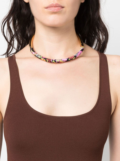 La DoubleJ graphic-print necklace outlook