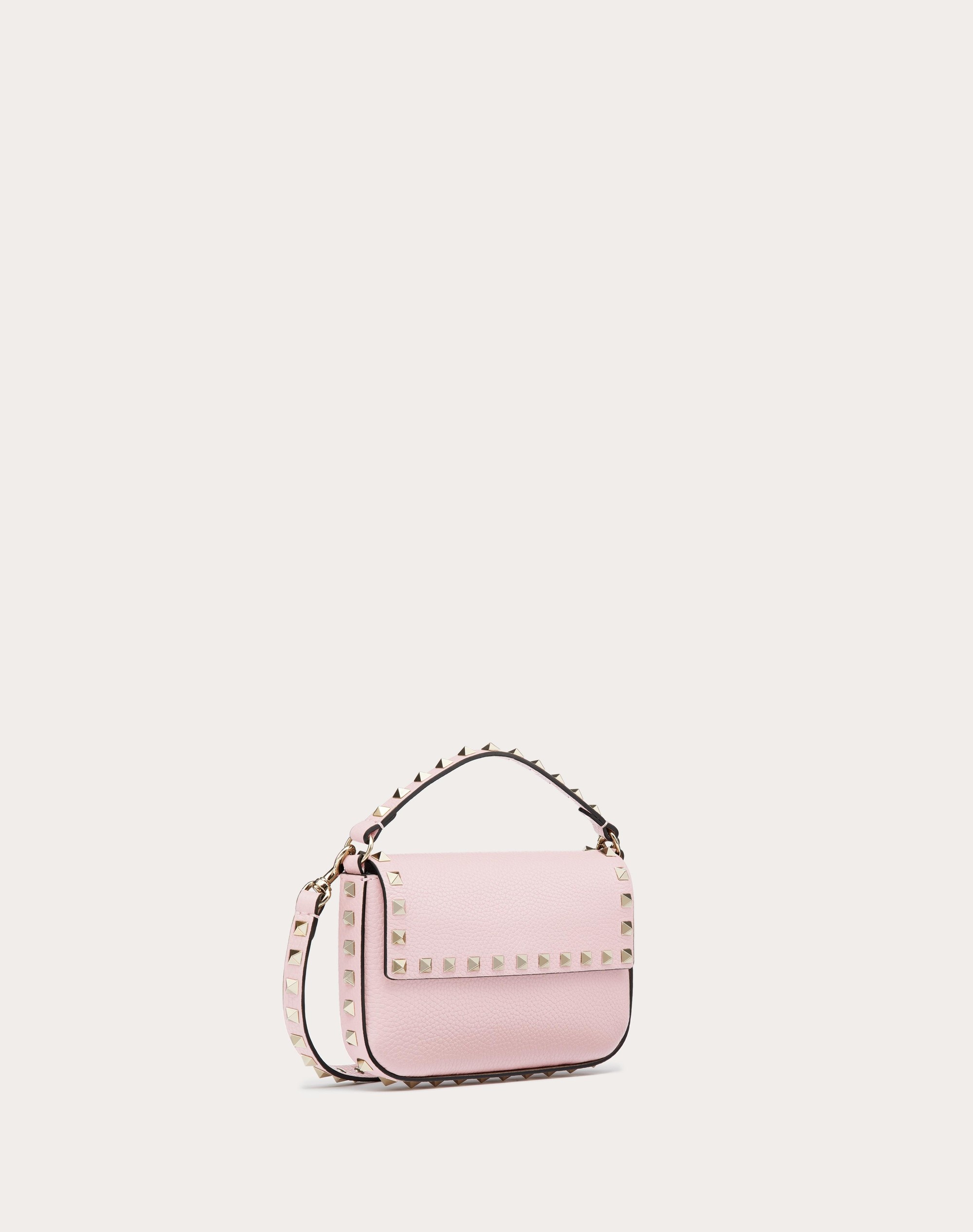 ROCKSTUD GRAINY CALFSKIN POUCH - 2