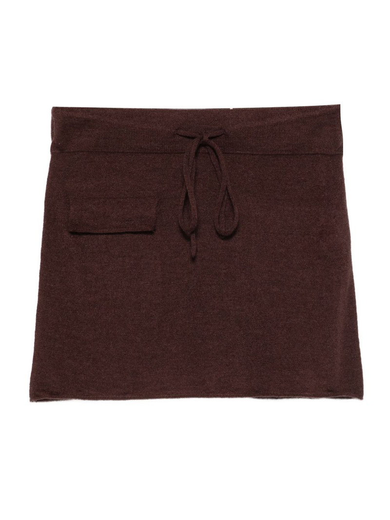 drawstring-waist mini skirt 1