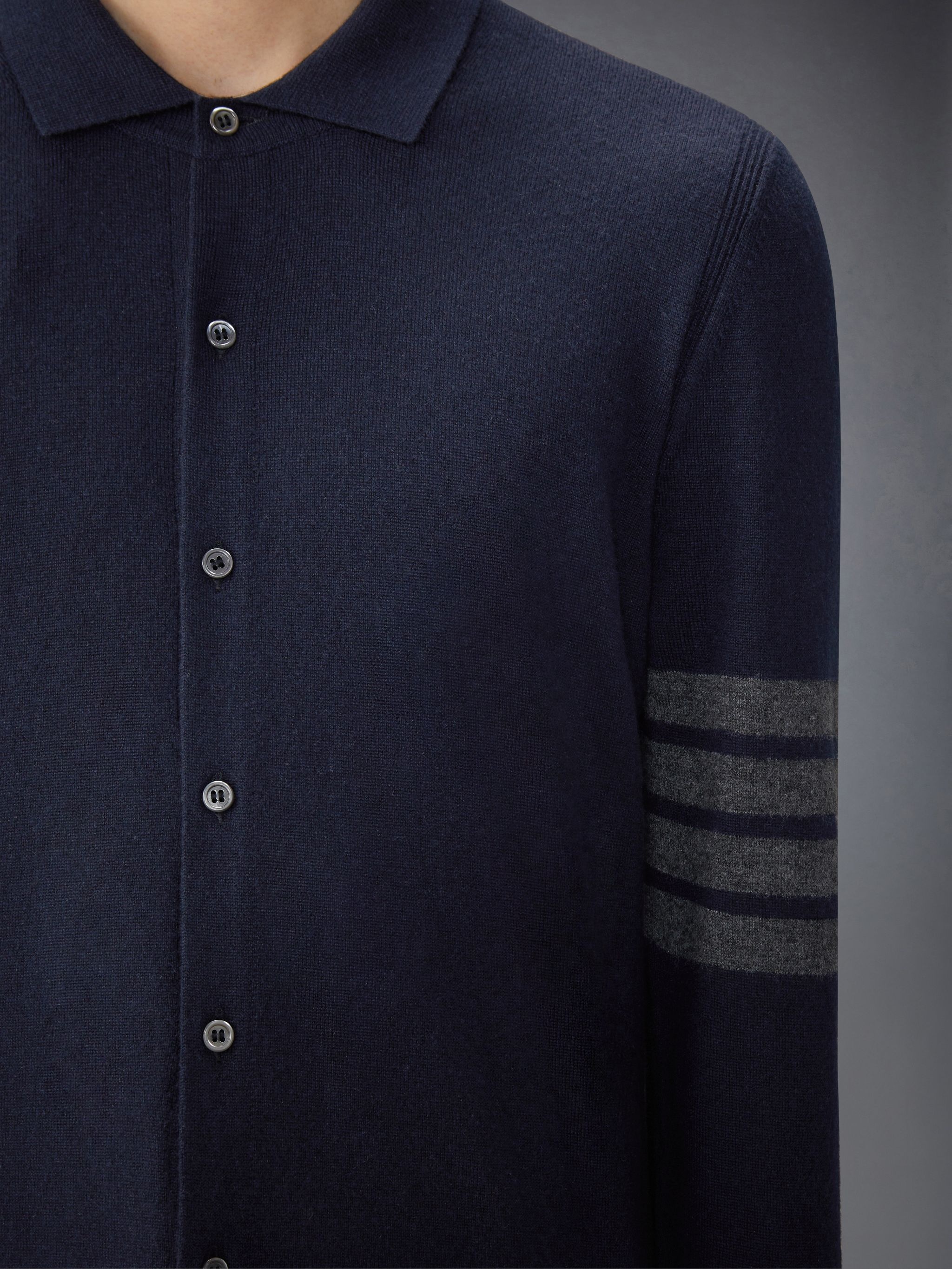 Cashmere Jersey Stitch 4-Bar Shirt - 4