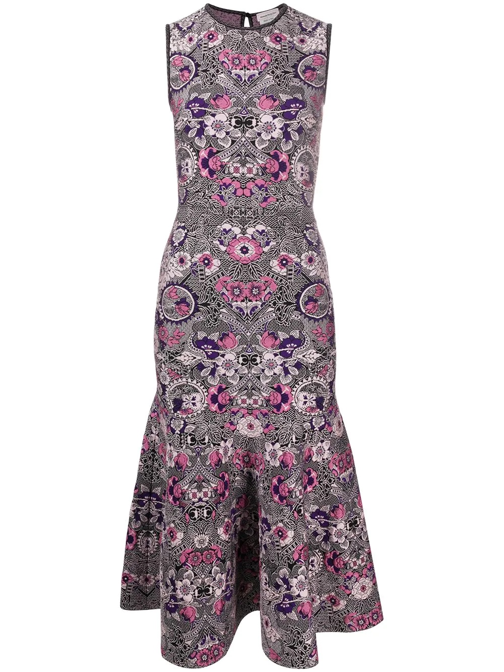 Art Nouveau jacquard midi dress - 1